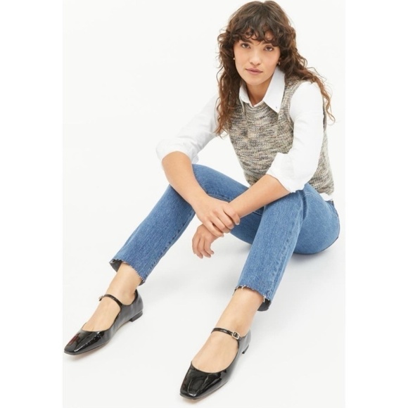 Madewell Perfect Vintage Jeans Raw Hem High Rise Classic Casual Preppy Denim 26 - Picture 3 of 13